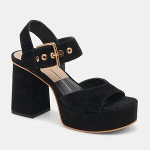 Dolce Vita Black Suede Platform Heels